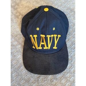 US Navy USNA‎ Embroidered Baseball Cap Navy Blue Yellow Snapback Men